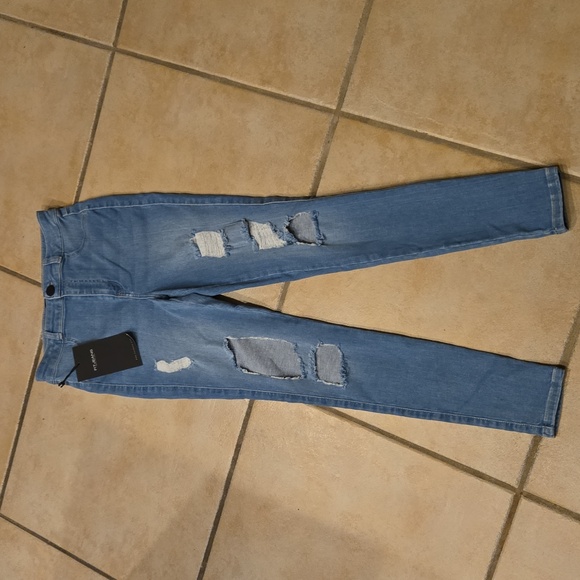 Fit jeans Super Ripped High Waisted Skinny Stretch Denim NWT S - Picture 2 of 14